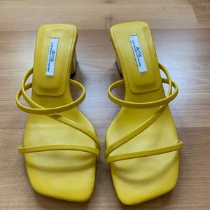 Yellow mini heels